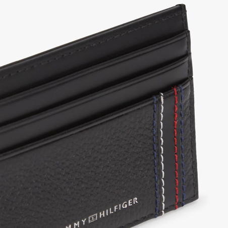 Tommy Hilfiger TH Central Card Holder Grainy With Logo BDS Black