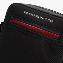 Tommy Hilfiger TH Foundation Textured Messenger Bag BDS Black