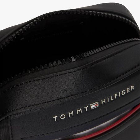 Tommy Hilfiger TH Foundation Textured Messenger Bag BDS Black