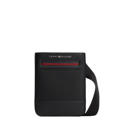 Tommy Hilfiger TH Foundation Textured Shoulder Bag BDS Black