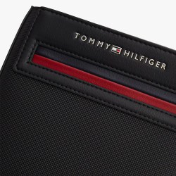 Tommy Hilfiger TH Foundation Textured Shoulder Bag BDS Black