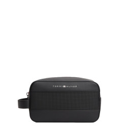 Tommy Hilfiger TH Foundation Textured Toiletry Bag BDS Black
