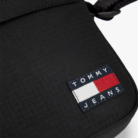 Tommy Hilfiger Tjm Essential Sac Bandoulière En Nylon BDS Black près