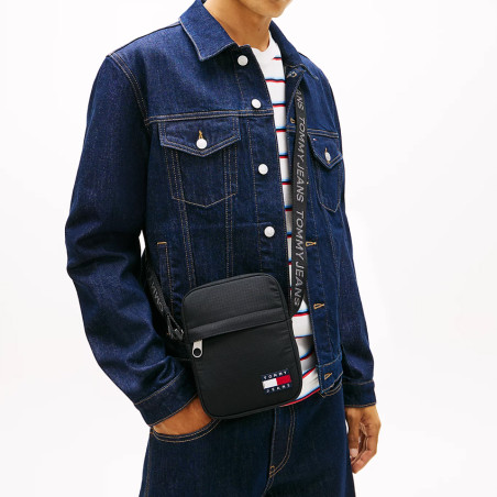 Tommy Hilfiger Tjm Essential Nylon Shoulder Bag BDS Black