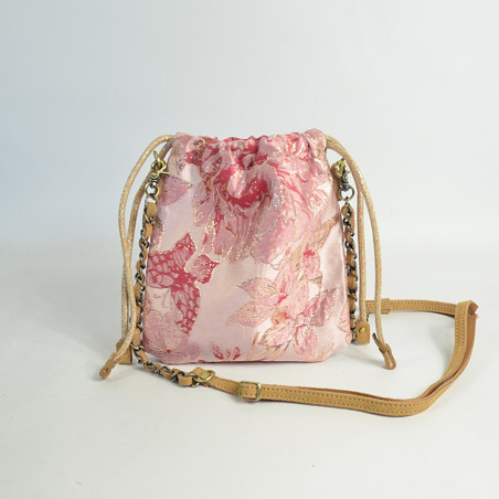 Mila Louise Mai FS Sac Pochette Toile Fantaisie Rose dos