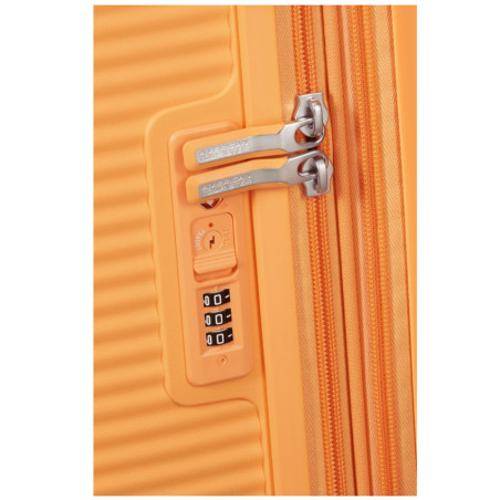 American Tourister Sound Box Spinner 67 cm Valise Trolley 4 Roues Papaya Pop tsa