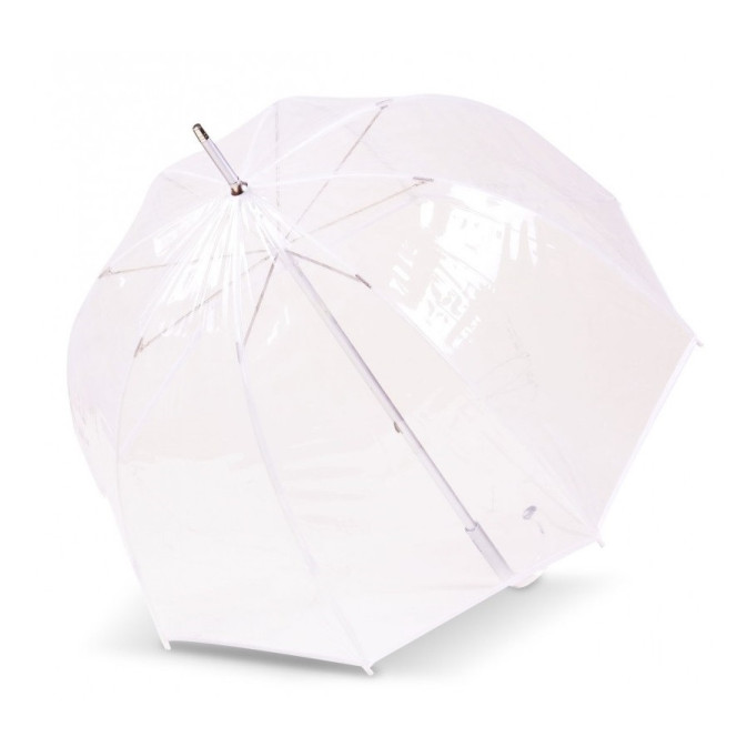 Isotoner Parapluie Droit PVC Manuel Bords Blancs