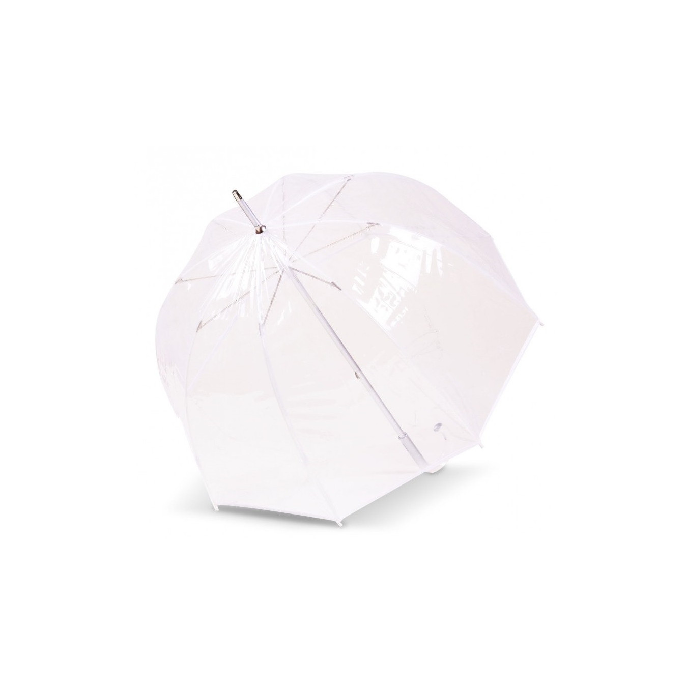 Isotoner Parapluie Droit PVC Manuel Bords Blancs
