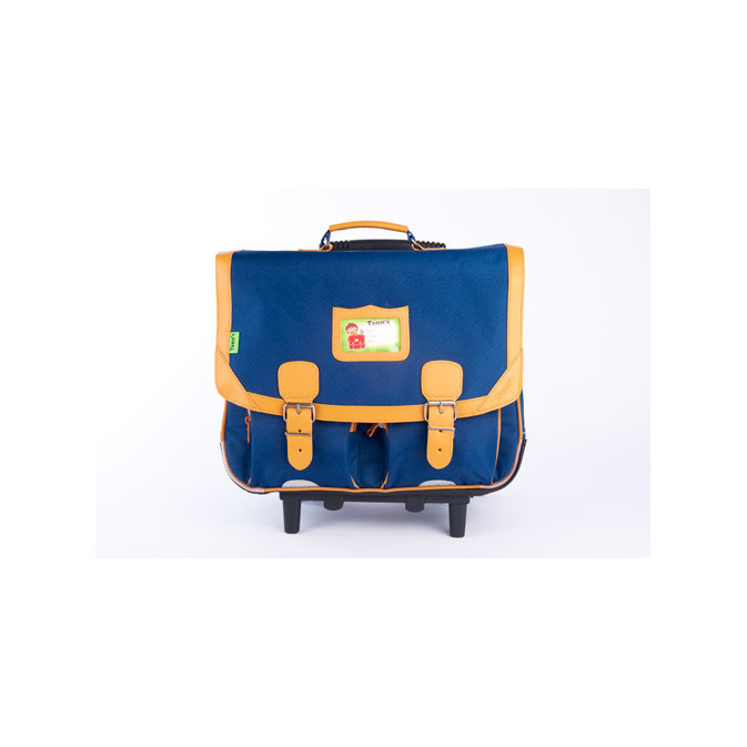 Cartable Tann's Alba Fille 41cm - Bleu Avec Motif Fleurs Et Licornes