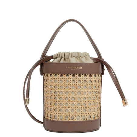 Lancaster Cannage Rotin Mini Sac Seau 480-110 Marron