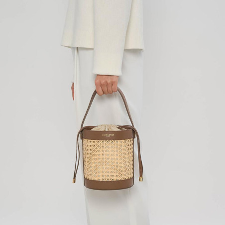 Lancaster Wicker Bucket Bag 480-113 Brown