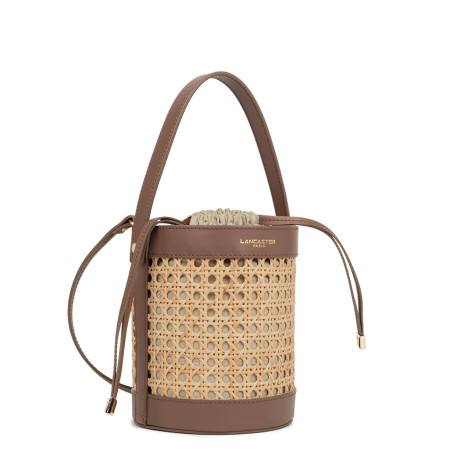 Lancaster Wicker Bucket Bag 480-113 Brown