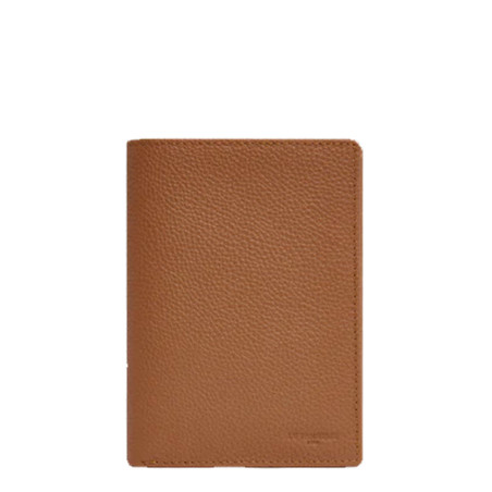 Le Tanneur Charles Grand Wallet RFID 2 Flaps Grained Tan Leather