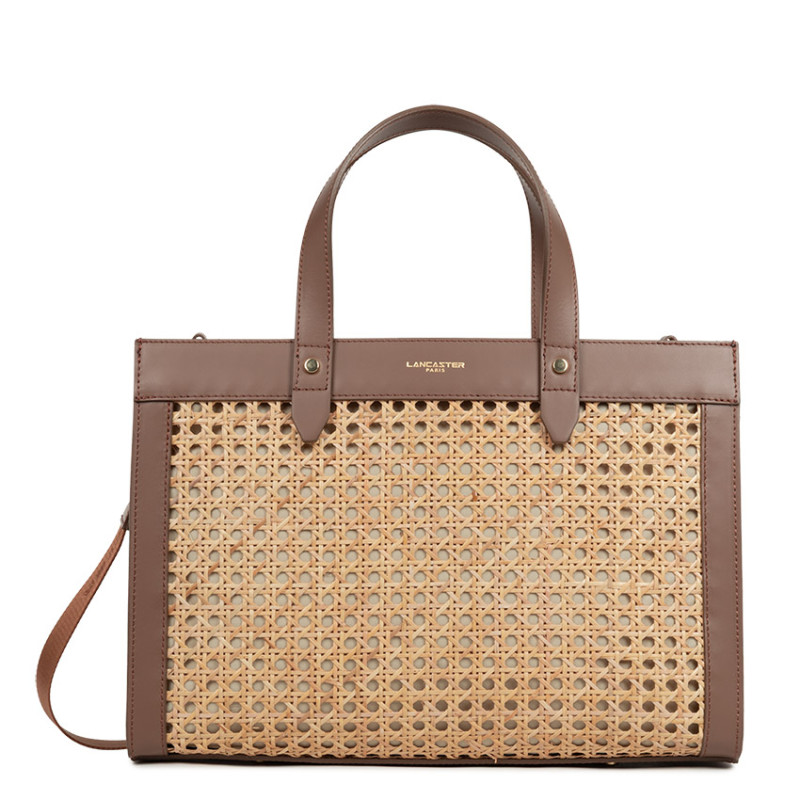 Lancaster Cannage Rotin Sac Cabas 480-115 Marron