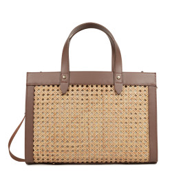 Lancaster Wicker Tote Bag 480-115 Brown