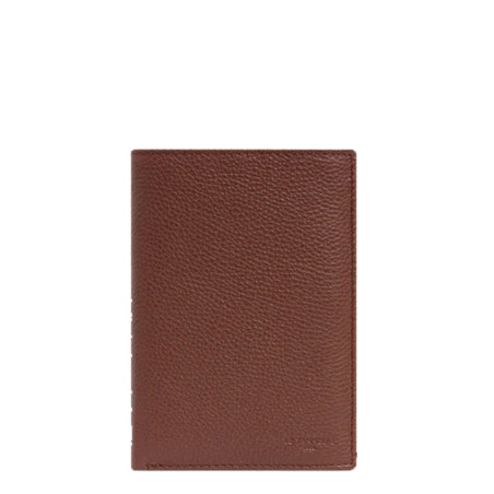 Le Tanneur Charles Grand Wallet 2 Flaps Grainy Leather Ebony