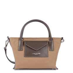 Lancaster Canvas Kba Mini Handbag 518-049 Sand Brown