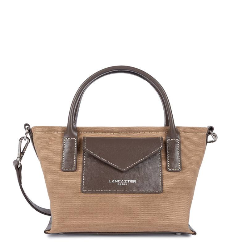 Lancaster Canvas Kba Mini Handbag 518-049 Sand Brown
