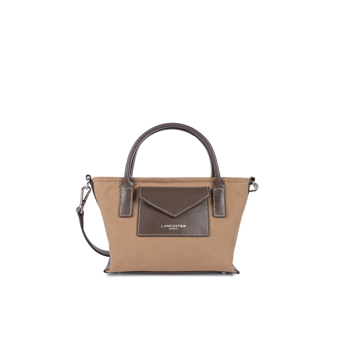 Lancaster Canvas Kba Mini Sac A Main 518-049 Sable Marron