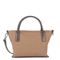 Lancaster Canvas Kba Mini Handbag 518-049 Sand Brown