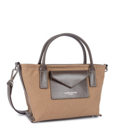 Lancaster Canvas Kba Mini Handbag 518-049 Sand Brown