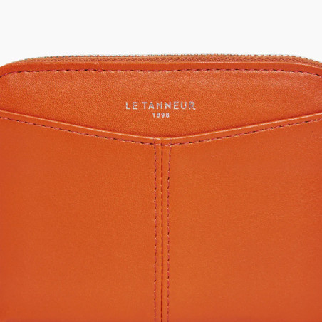 Le Tanneur Charlotte Zippered Wallet and Removable Card Holder Smoo...