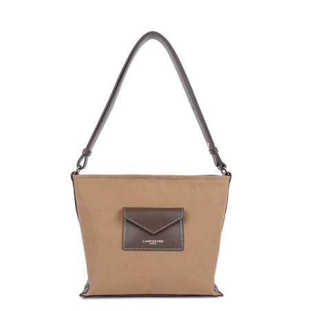 Lancaster Canvas Kba Bucket Bag 518-051 Sand Brown