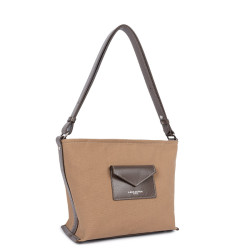 Lancaster Canvas Kba Sac Seau 518-051 Sable Marron cote