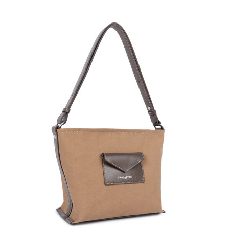 Lancaster Canvas Kba Bucket Bag 518-051 Sand Brown