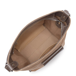 Lancaster Canvas Kba Bucket Bag 518-051 Sand Brown