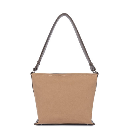 Lancaster Canvas Kba Bucket Bag 518-051 Sand Brown