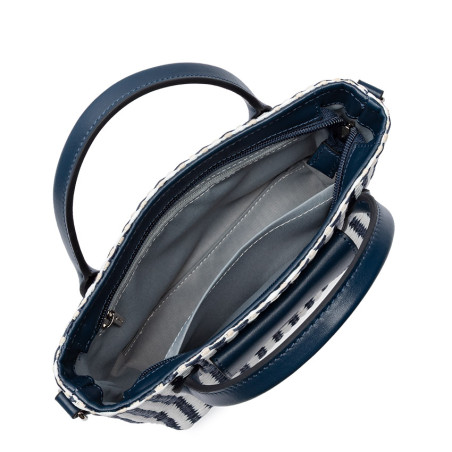Lancaster KBA Nautical Wicker Mini Handbag 518-078 Blue