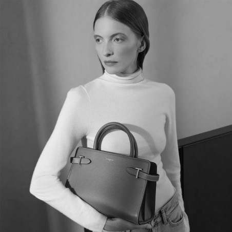 Le Tanneur Emilie Medium Leather Grainy Desert Handbag