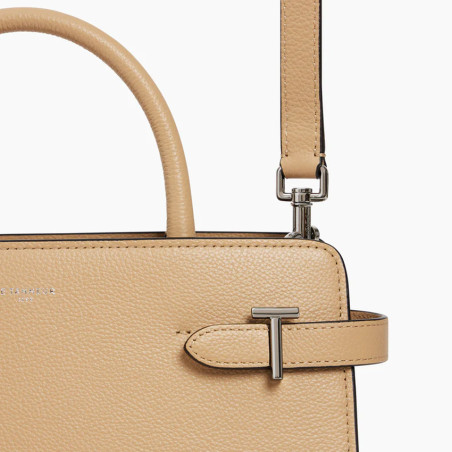 Le Tanneur Emilie Medium Leather Grainy Desert Handbag