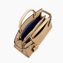 Le Tanneur Emilie Medium Leather Grainy Desert Handbag