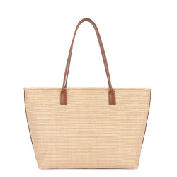 Lancaster KBA Marinière Osier Shopping Bag 518-079 Cognac