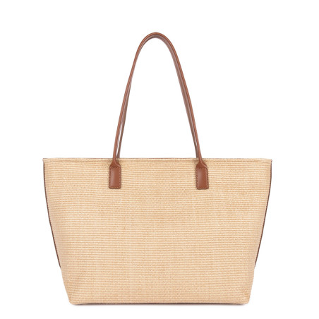 Lancaster KBA Marinière Osier Shopping Bag 518-079 Cognac