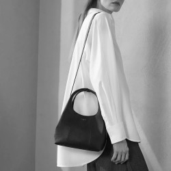 Le Tanneur Juliette Small Leather Grainy Earth Burnt Handbag