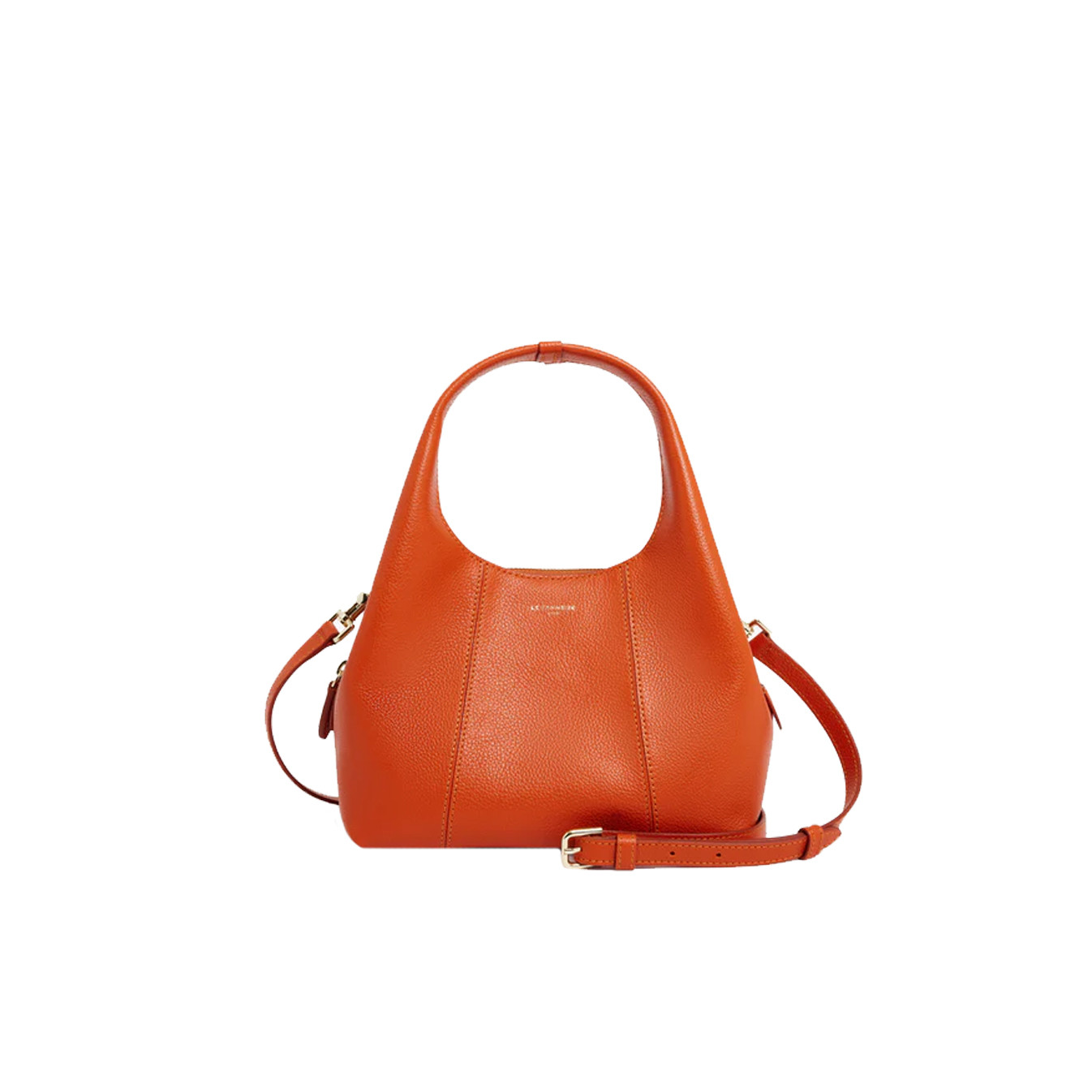 Le Tanneur Juliette Small Leather Grainy Earth Burnt Handbag