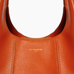 Le Tanneur Juliette Small Leather Grainy Earth Burnt Handbag
