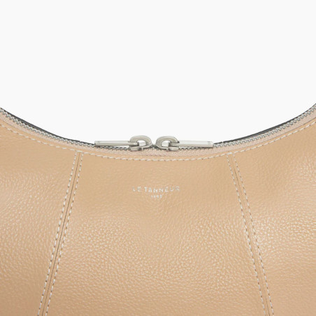 Le Tanneur Juliette Small Hobo Bag in Desert Grain Leather
