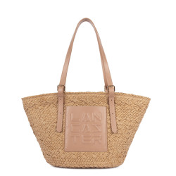 Lancaster Le Panier Woven Tote Bag 518-080 Natural