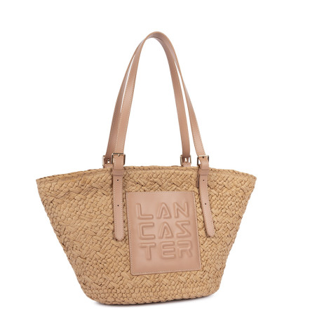 Lancaster Le Panier Woven Tote Bag 518-080 Natural