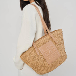 Lancaster Le Panier Woven Tote Bag 518-080 Natural