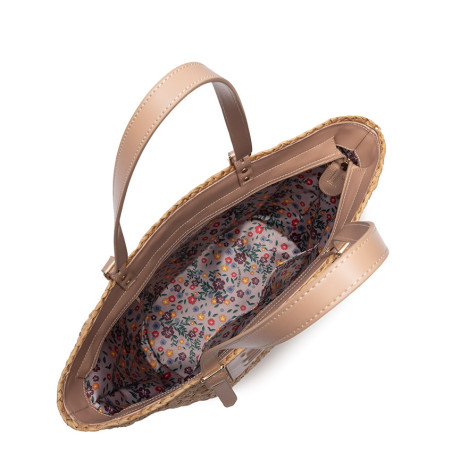 Lancaster Le Panier Woven Tote Bag 518-080 Natural