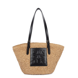 Lancaster Le Panier Woven Tote Bag 518-080 Black