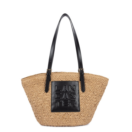 Lancaster Le Panier Woven Tote Bag 518-080 Black