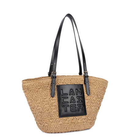 Lancaster Le Panier Woven Tote Bag 518-080 Black