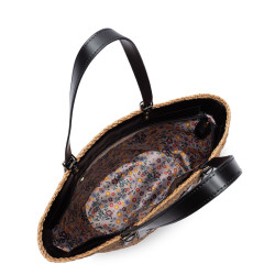 Lancaster Le Panier Woven Tote Bag 518-080 Black