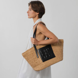 Lancaster Le Panier Large Wicker Tote Bag 518-081 Black